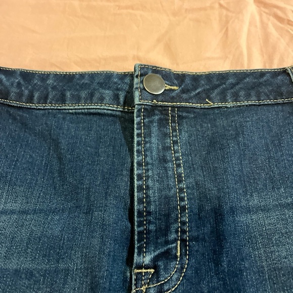 A Beautiful Soul Short Denim Boho Stonewashed Costal Cowgirl Skirt Sz 18/20 NWT - Picture 7 of 11